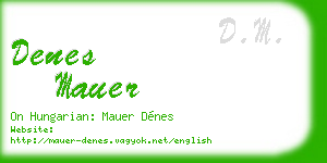denes mauer business card